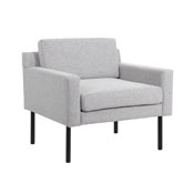 Boss Grey Poly-Linen Weave Lounge Chair, BR8001-GY
